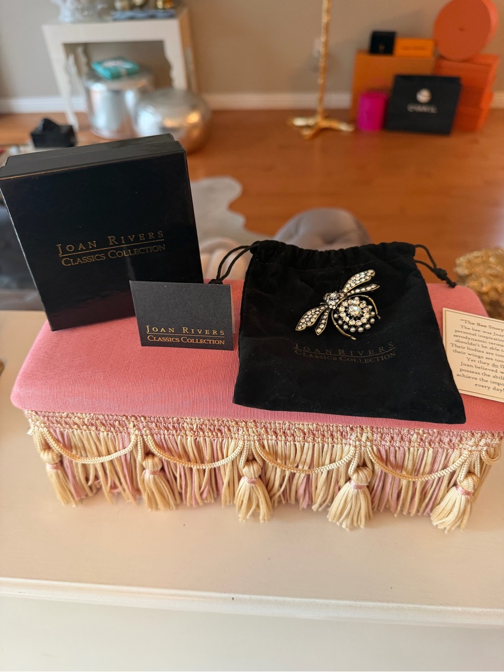 New Joan Rivers Crystal Bee Brooch